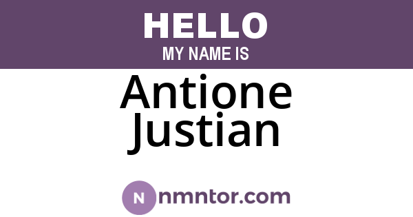 Antione Justian