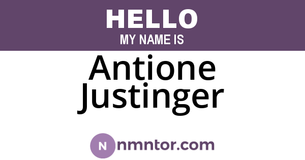 Antione Justinger