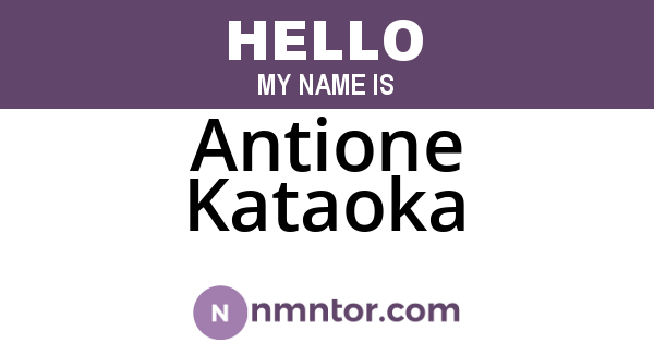 Antione Kataoka