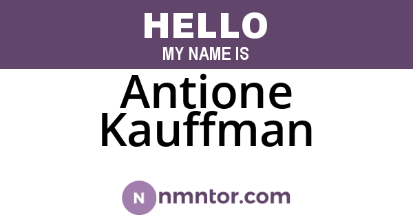 Antione Kauffman