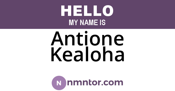 Antione Kealoha