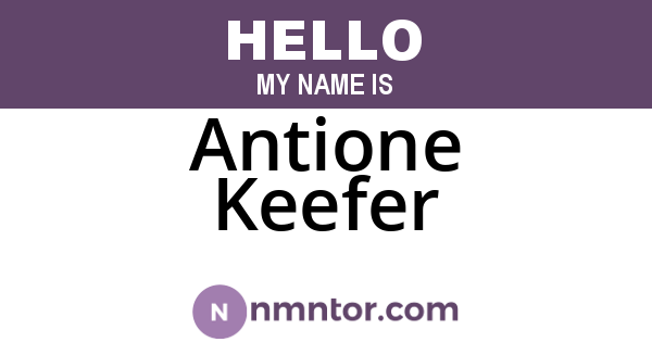 Antione Keefer