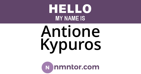 Antione Kypuros