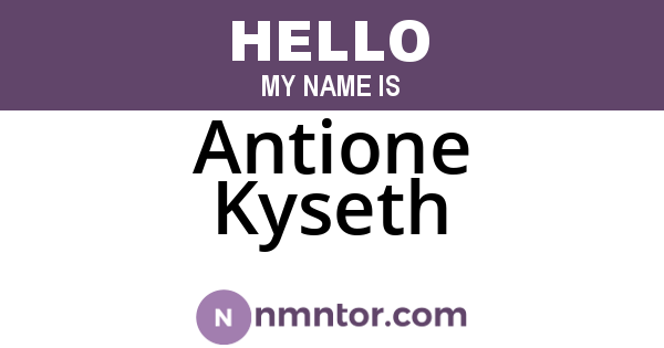 Antione Kyseth