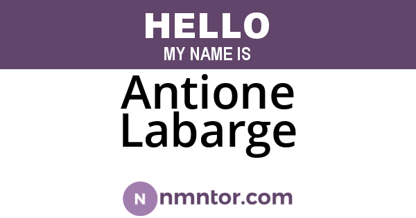 Antione Labarge