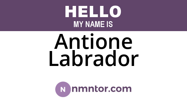 Antione Labrador