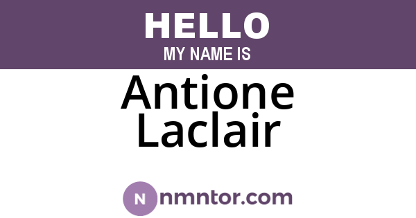 Antione Laclair