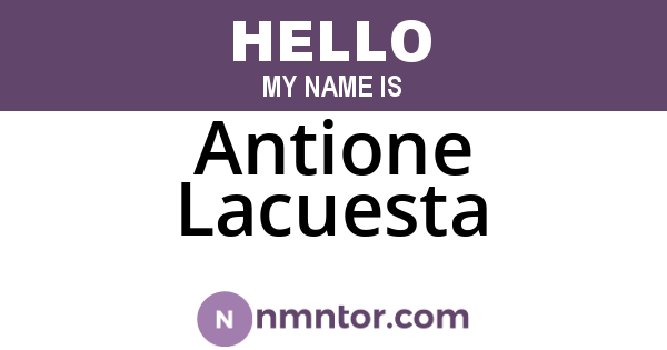 Antione Lacuesta