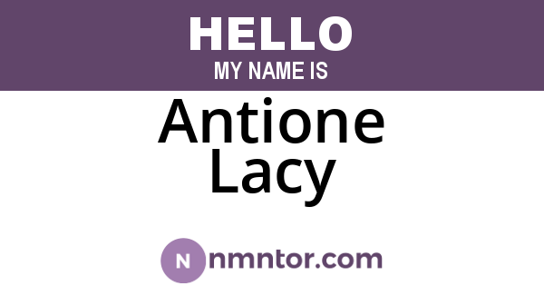 Antione Lacy