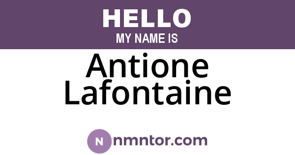 Antione Lafontaine