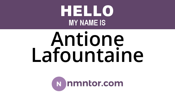 Antione Lafountaine