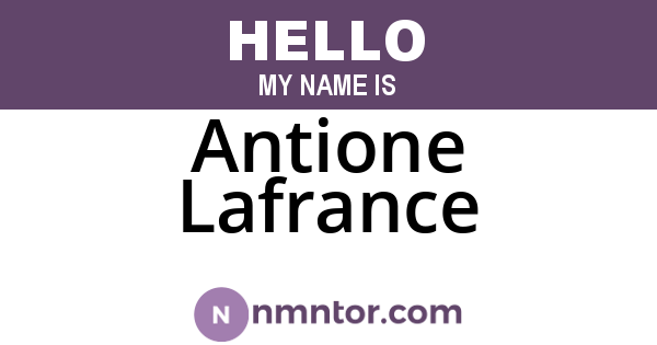 Antione Lafrance