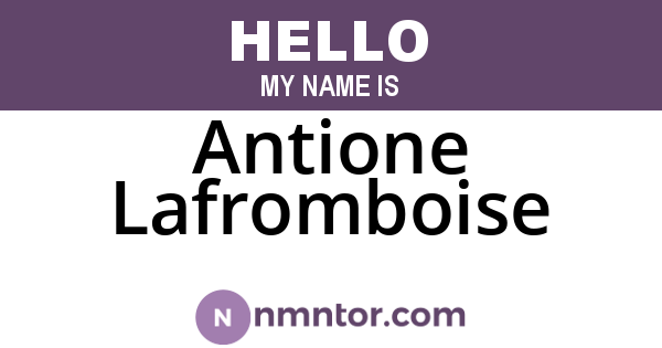 Antione Lafromboise