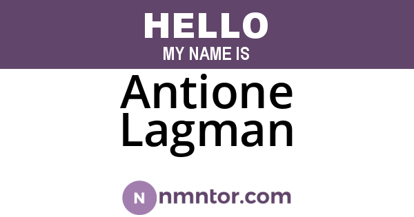 Antione Lagman