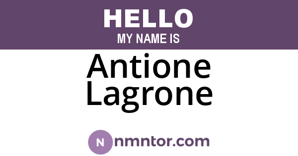 Antione Lagrone