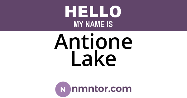 Antione Lake