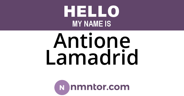 Antione Lamadrid