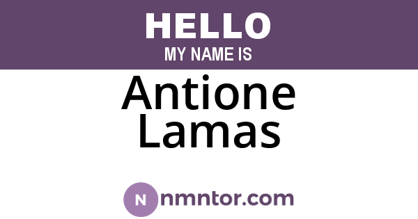 Antione Lamas