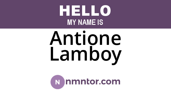 Antione Lamboy