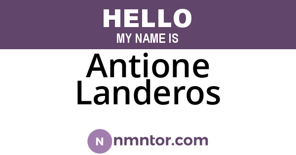 Antione Landeros