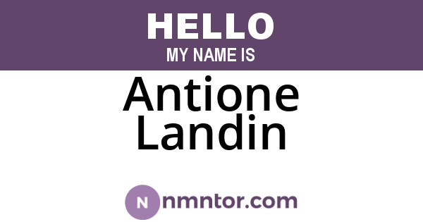 Antione Landin