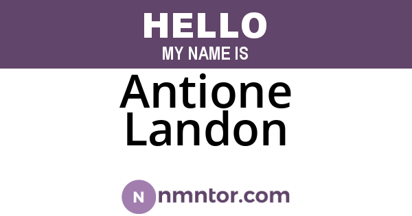 Antione Landon