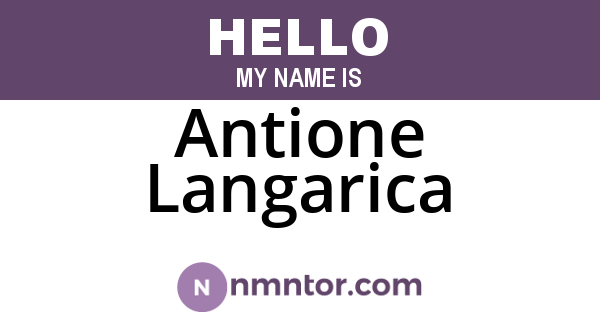 Antione Langarica