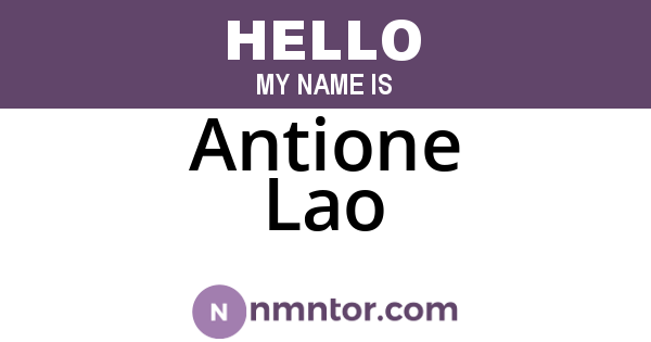 Antione Lao