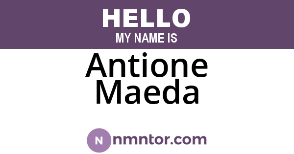 Antione Maeda