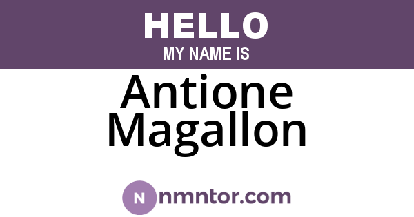 Antione Magallon