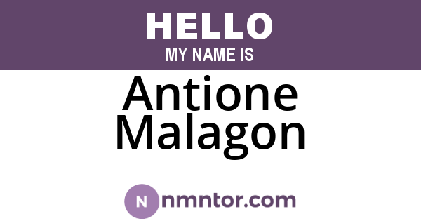 Antione Malagon