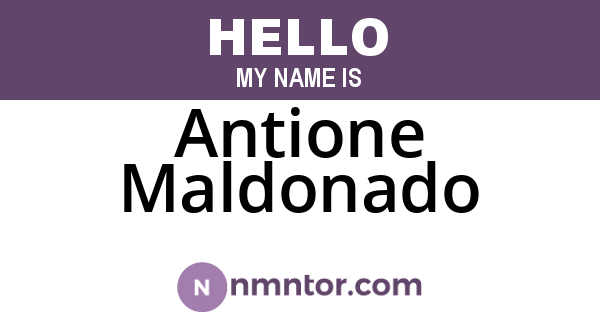 Antione Maldonado