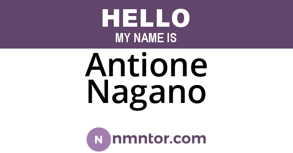 Antione Nagano
