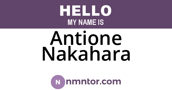 Antione Nakahara