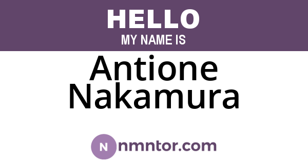 Antione Nakamura