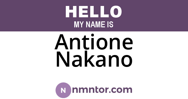 Antione Nakano
