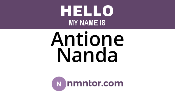 Antione Nanda