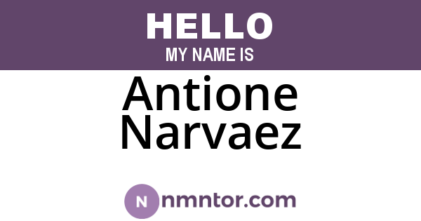 Antione Narvaez