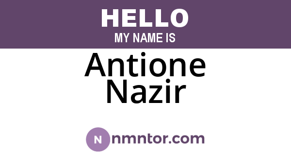 Antione Nazir