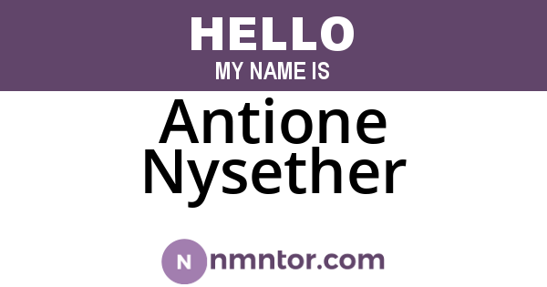Antione Nysether