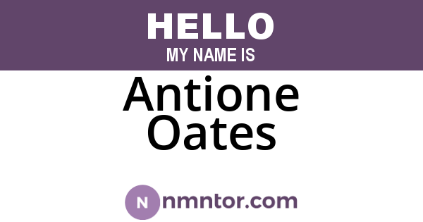 Antione Oates