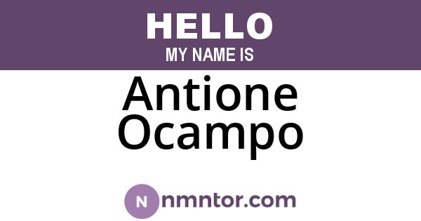 Antione Ocampo
