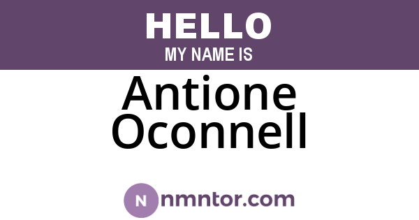 Antione Oconnell