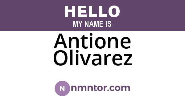 Antione Olivarez