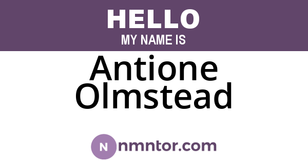 Antione Olmstead