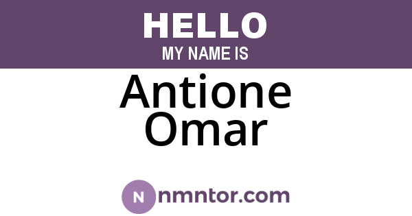 Antione Omar