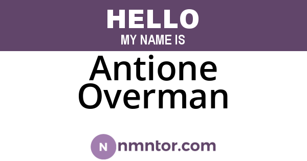 Antione Overman