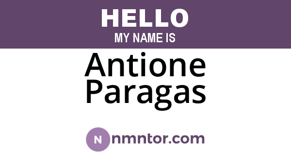 Antione Paragas