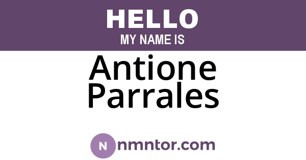 Antione Parrales