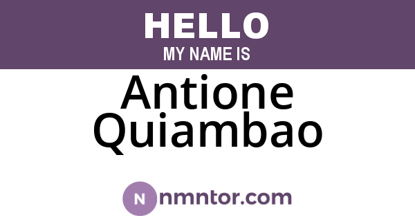 Antione Quiambao